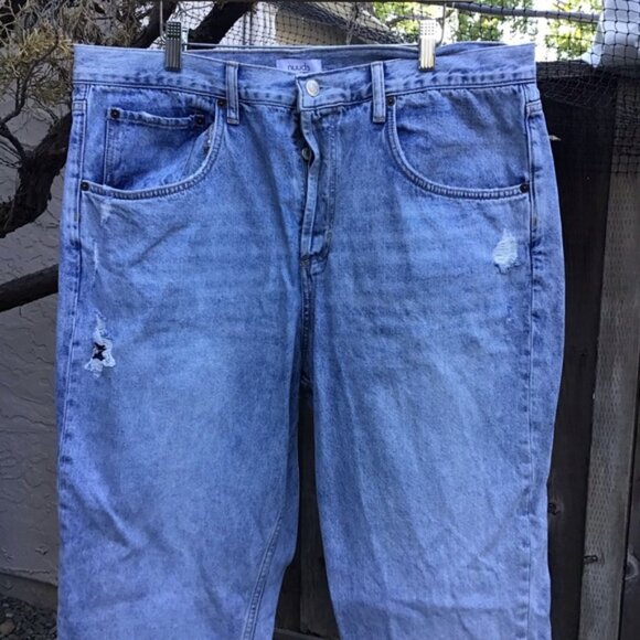 Nuuds jeans women’s 34 distressed blue denim straight curvy pants cotton - Picture 2 of 8